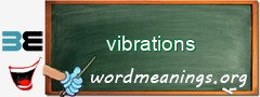 WordMeaning blackboard for vibrations